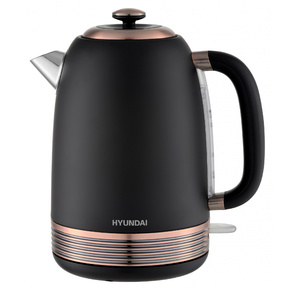 Чайник электрический Hyundai HYK-S4501 1.7л. 2200Вт черный / бронзовый  (корпус: нержавеющая сталь / пластик)