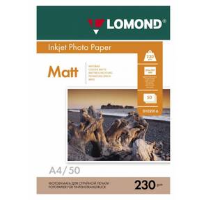 Бумага Lomond A4 230г / м2 50л., матовая  (0102016)
