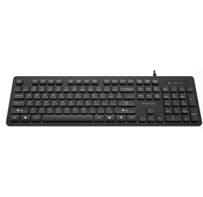 Philips Проводная Клавиатура SPK6264,  USB 2.0 104 клав,   русская заводская раскладка,  чёрный