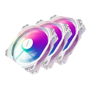 Комплект вентиляторов Alseye M120-PWA KIT FAN 3*120mm,  800~1700rpm,  31~66CFM,  19.4~33.8dBA,  AURA RGB,  PWM + 3pin Aura,  RTL