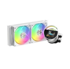 Система водяного охлаждения Ocypus Sigma L24 WH ARGB,  240mm,  LCD Pump 2.4",  2x120mm ARGB fans,  LGA115X / 1200 / 1700 / 18XX,  AM4 / AM5