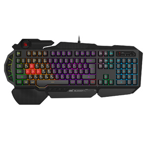 Клавиатура A4Tech Bloody B310N черный USB Multimedia for gamer LED  (подставка для запястий)  (B310N)