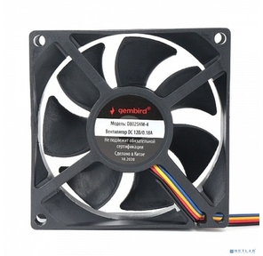 Gembird Вентилятор для корпуса 80x80x25,  гидродинамический,  4 pin,  провод 30 см  (D8025HM-4)