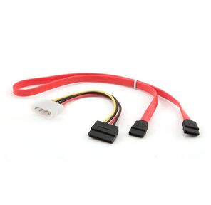 Комплект кабелей SATA Cablexpert CC-SATA-N,  интерфейсный  (48см) 7pin / 7pin и питания  (15см) 4pin / 15pin,  медь,  пакет