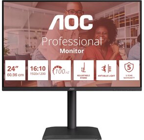 Монитор AOC 24" X24E4U черный IPS LED 4ms 16:9 HDMI M / M матовая HAS Piv 300cd 178гр / 178гр 1920x1080 100Hz VGA DP FHD USB 5.22кг