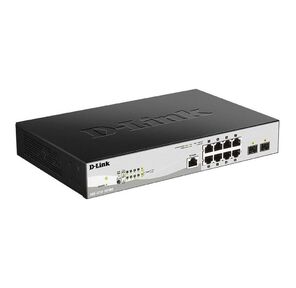 D-Link DGS-1210-10P / ME / B1A Управляемый коммутатор 2 уровня с 8 портами 10 / 100 / 1000Base-T с поддержкой PoE и 2 портами 1000Base-X SFP