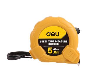 Рулетка Deli DL9005B 5м*19мм Метрическая. Корпус ударопрочный.