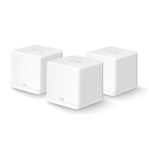 Домашняя Mesh Wi-Fi система Mercusys Halo H30G (3-pack),  до 400 Мбит / с на 2, 4 ГГц + до 867 Мбит / с на 5 ГГц,  2 встроенные антенны,  по 2 гигабитных порта на каждом устройстве  (автоопределение WAN / LAN), 3 шт.