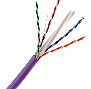 Кабель TWT UTP,  4 пары,  Кат.6,  нг (А)-LS,  IEC 60332-3,  305 метров,  фиолетовый