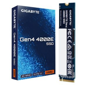 Gigabyte G440E500G SSD M.2 2280 500GB Gen4 4000E SSD PCI Express 4.0x4,  NVMe 1.4,  3600 / 3000,  MTBF 1.5M,  3D NAND,  300TBW,  RTL