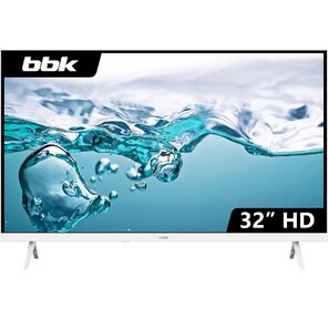 Телевизор LED BBK 32" 32LEM-1045 / TS2C  (W) белый HD 60Hz DVB-T DVB-T2 DVB-C USB  (RUS)