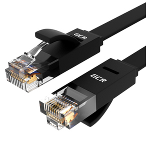 Greenconnect Патч-корд плоский прямой PROF  15.0m UTP медь,  кат.6,  черный,  позолоченные контакты,  30 AWG,  Premium ethernet high speed 10 Гбит / с,  RJ45,  T568B  (GCR-LNC616-15.0m)