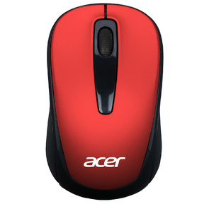 Мышь Acer OMR136 красный оптическая  (1000dpi) беспроводная USB для ноутбука  (3but)