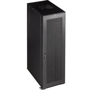 Шкаф 19" Business,  42U 800x1200,  черный,  передняя дверь стекло,  задняя дверь распашная металл