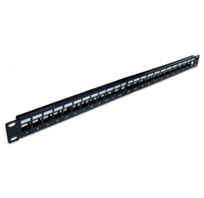 Патч-панель наборная Lanmaster TWT-PP24OK-STP 19" 1U 24xRJ45 FTP Keystone 1