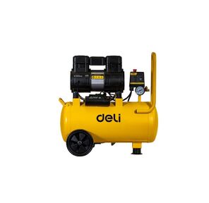 Компрессор воздушный безмаслянный Deli DL-WKY25-E1  (мощность 1, 2кВт,  25литров,  80л / мин,  7атм,  2800об / мин)