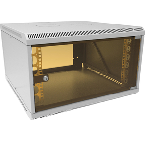 Шкаф коммутационный Suprlan  (05-1066) настенный 6U 600x600мм пер.дв.стекл направл.под закл.гайки 70кг RAL 7035 535мм 19.37кг 360мм