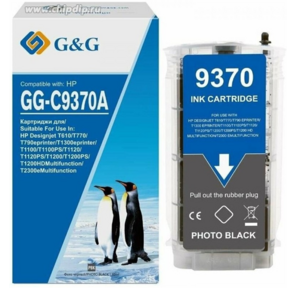 Картридж струйный G&G GG-C9370A фото черный  (130мл) для HP Designjet T610 / T770 / T790eprinter / T1300eprinter / T1100