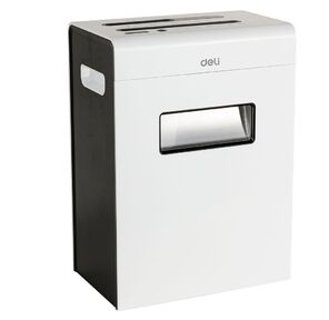 Шредер Deli E9903-EU / фрагменты / 13лист. / 23лтр. / скрепки / скобы / пл.карты / CD