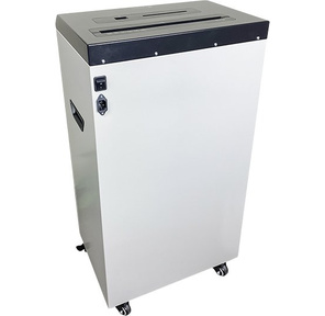 Шредер Heleos СП65-4 белый / черный  (секр.P-4) фрагменты 30лист. 65лтр. скрепки скобы пл.карты CD