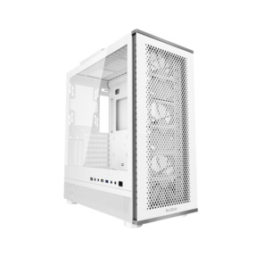 Корпус без блока питания /  PCCooler ME200 MESH WH,  Mesh Full Tower,  White,  TG,  SPCC,  3x120mm ARGB E-ATX,  ATX,  mATX,  mITX 180 / 380 / 220mm 4x2.5",  2x3.5",  7+3xPCI 1xUSB-A 3.0,  2xUSB-A 2.0 432x225x495mm