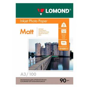 Бумага Lomond A3 90г / м2 100л. матовая  (0102011)