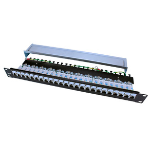 Hyperline PP3-19-24-8P8C-C6-SH-110D Патч-панель 19&quot;,  1U,  24 порта RJ-45 полн. экран.,  категория 6,  Dual IDC,  ROHS,  цвет черный