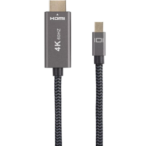 Кабель miniDisplayPort M-> HDMI M 4K@60Hz 1.8m Telecom, оплетка  (TA562M-1.8M)