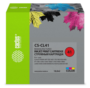 Картридж Cactus CS-CL41 для Canon Pixma MP150 /  MP160 /  MP170 /  MP180 / iP1800 /  iP190