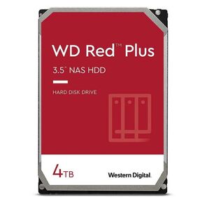 Western Digital Red Plus NAS HDD 3.5" SATA 4TB,  5400 rpm,  256MB buffer,  CMR,  WD40EFPX,  1 year