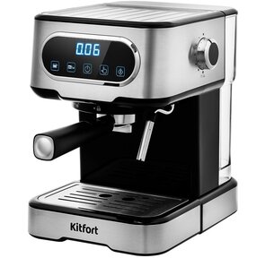 Кофеварка капельная Kitfort KT-765 1100Вт серебристый / черный