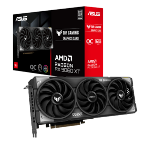 Видеокарта Asus PCI-E 5.0 TUF-RX9060XT-O16G-GAMING AMD Radeon RX 9060XT 16Gb 128bit GDDR6 2520 / 20000 HDMIx1 DPx3 HDCP Ret