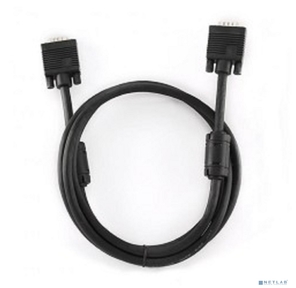 Gembird / Cablexpert CC-PPVGA-6B,   Кабель VGA Premium, 15M / 15M,  1.8м,  тройн.экран,  феррит.кольца,  чёрный,  пакет