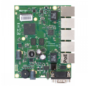 MikroTik RB450Gx4 Плата для роутеров,  716 МГц  (4 ядра),  5х 1G RJ45,  microSD,  RS232
