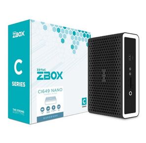 ZOTAC ZBOX NANO,  SFF,  FANLESS,  i5-1335U,  2 DDR5 SODIMM,  M.2 SSD,  2.5" SATAIII BAY,  2 GLAN,  WIFI,  BT,  USBDRV,  DP / HDMI,  EU PLUG