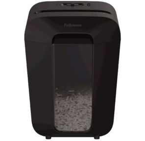 Шредер Fellowes PowerShred LX70 черный  (секр.P-4) / перекрестный / 11лист. / 18лтр. / скрепки / скобы / пл.карты