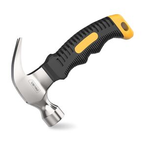 Молоток-гвоздодер укороченный Deli DL441008  250 гр,  160 мм,  фиберглассовая рукоять