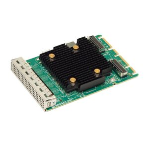 HBA-адаптер Broadcom SAS 9502-16i SGL  () OCP 3.0,  PCIe v4 x8,  Tri-Mode SAS / SATA / NVMe 12G HBA,  16port (2*int SFF8654),  3816 IOC,  SGL {5}  (007493)