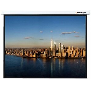 LUMIEN Master Control LMC-100135 211x366 см  (162"),  рабочая область 201х358 см,  Matte White FiberGlass,  верхн. черная кайма 35 см,  черн. кайма по периметру 4 см 16:9