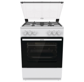 Газовая плита Gorenje /  Газовая плита Gorenje,  автоматический электроподжиг варочной поверхности и духовки,  чугунные решетки,  цвет белый