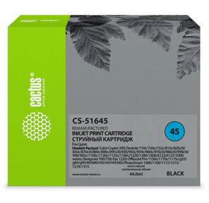 Картридж Cactus CS-51645 №45  (черный) для HP DeskJet 710c / 720c / 722c / 815c / 820cXi / 850c / 870cXi / 880c
