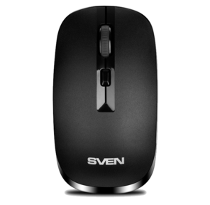 Беспроводная мышь SVEN RX-260W чёрная  (2, 4 GHz,  3+1кл. 800 / 1200 / 1600DPI,  блист.)