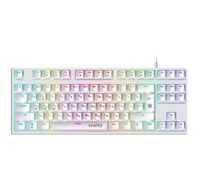 Defender Механическая клавиатура Ivory GK-579 RU,  87кн, 1.5м, крас.свитчи,  RGB [45579]