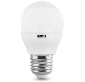 GAUSS 53216 Светодиодная лампа LED Elementary Шар 6W E27 420lm 3000K 1 / 10 / 100 0