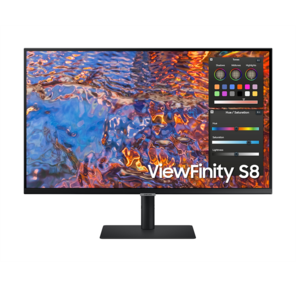 ЖК монитор Samsung S32B800PXI /  Samsung S32B800PXI 32" Wide IPS monitor,  3840*2160,  5 (GtG)ms,  600 cd / m2,  MEGA DCR (static 1000:1),  178° / 178°,  DP,  HDMI,  USB3.0 x3; USB-C  (90 Вт),  HAS,  VESA 100x100mm,  Windows 10,  EnergyStar,  black