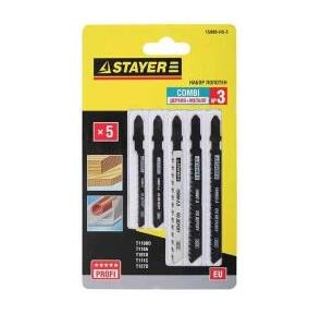 Набор STAYER Пилки "УНИВЕРСАЛ №3"  (15980-H5-3) для эл / лобзика,  по дереву,  мет. и пласт.,  EU-хвост.,  5шт