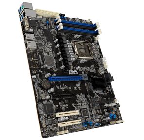 P12R-E ATX,  LGA 1200,  4x DDR4 DIMM  (to 128GB ECC UDIMM),  6x USB 3.0  (4 rear),  8x SATA  (4 in MiniSAS HD),  1x PCIE x16 / x8,  1x PCIE x8,  2x PCIE x8  (link x4),  2xM.2 22110,  LAN 2x 1Gb,  Video AST2600,  IPMI