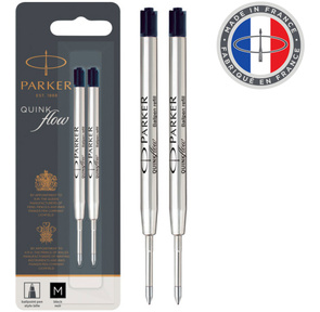 Стержень шариковый Parker QuinkFlow Z08  (CW1950372) M 1мм черные чернила для ручек шариковых для Parker блистер  (2шт)