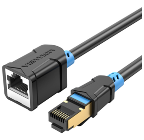 Патч-корд удлинитель Vention прямой SSTP cat.6,  RJ45 - 2м. Черный