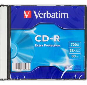 Диск CD-R 700МБ 52x Verbatim 43347 80min Slim